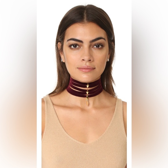 VANESSA MONEY Delilah Velvet Wide Choker Necklace - Picture 1 of 3